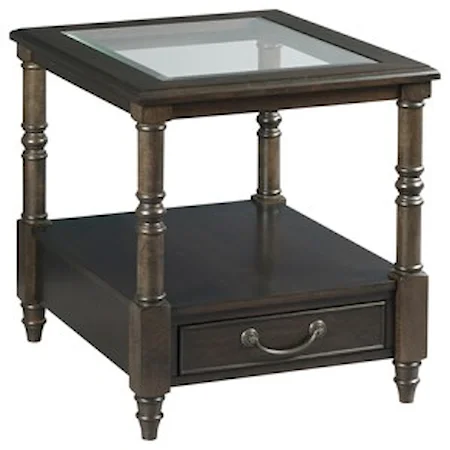 Rectangular Drawer End Table